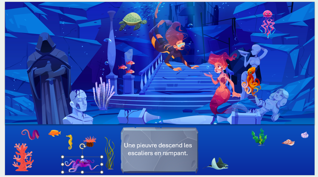 Scènes à compléter : Exploration sous-marine