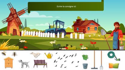 Scènes à compléter au printemps