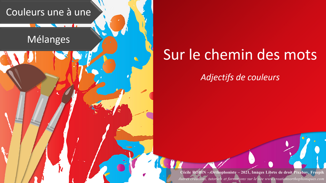 Sur le chemin des mots - Adjectifs de couleur
