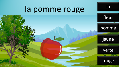 Sur le chemin des mots - Déterminant + Nom + Adjectif de couleur