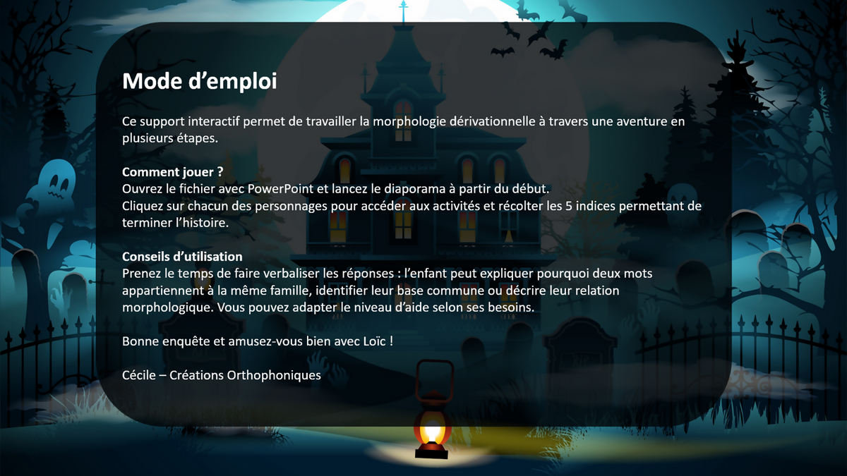 Panique au manoir - Episode 1 - Morphologie dérivationnelle GRATUIT