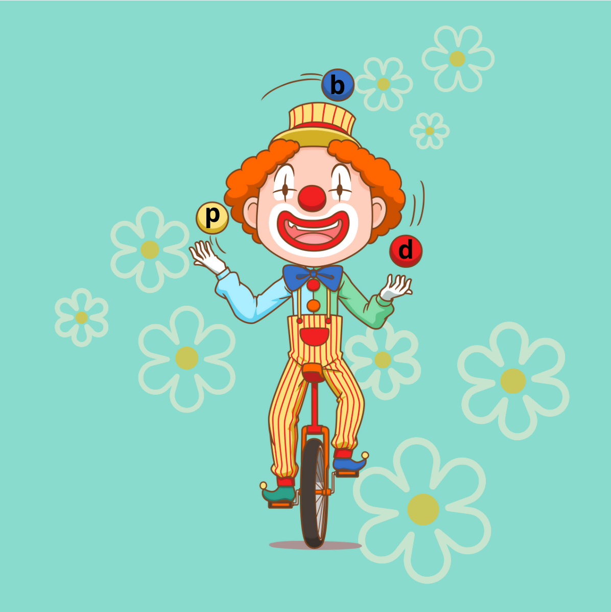 Le clown des confusions p-b-d