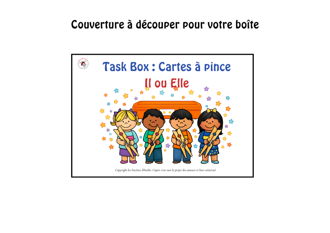 Cartes à Pince Il ou Elle + sous Main CAA