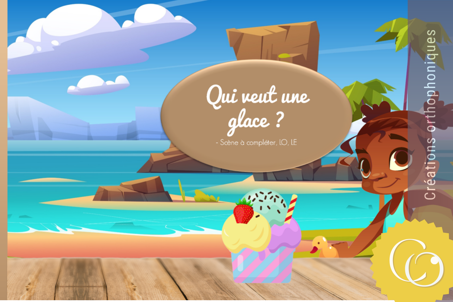 Boîte de Scènes à compléter : qui veut une glace ?