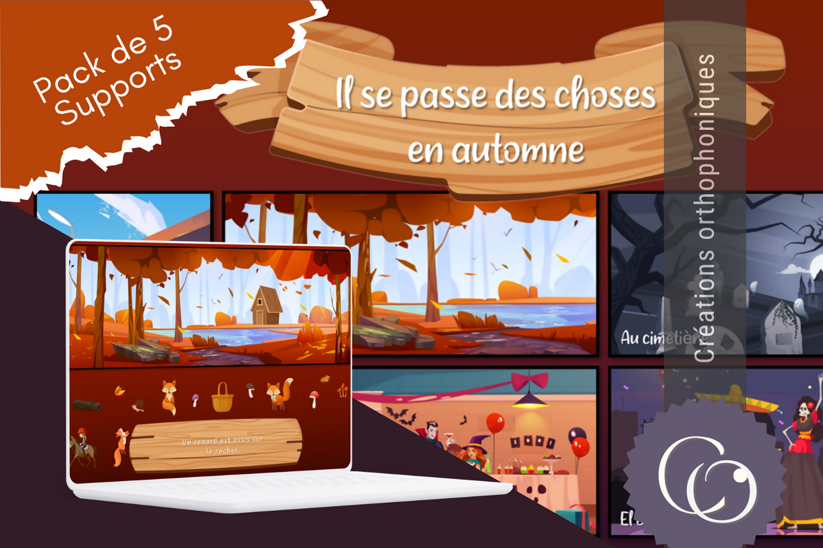 Il se passe des choses en automne - PACK de 5 supports