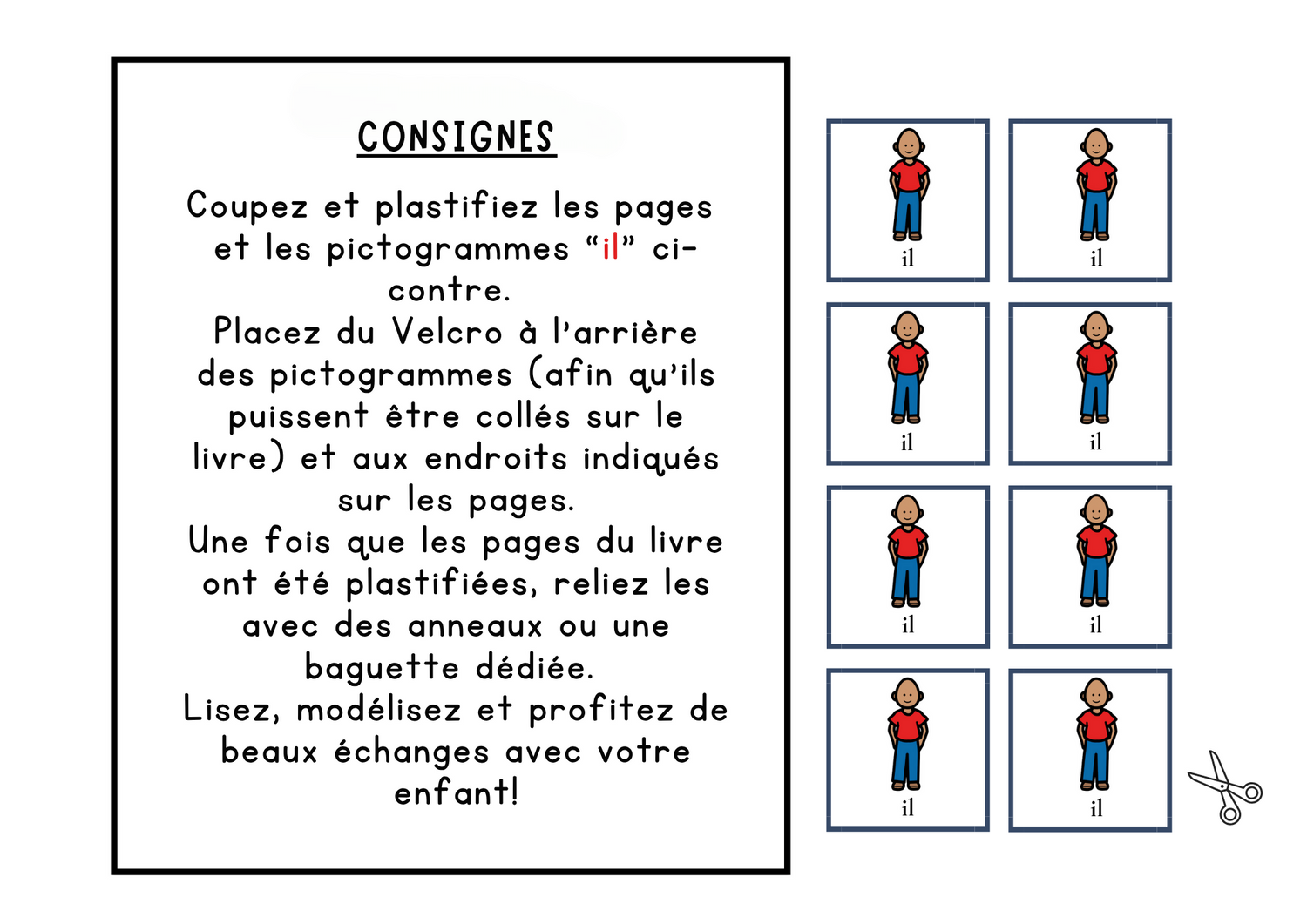 Livre Adapté CAA, Les pronoms "il" et "elle"