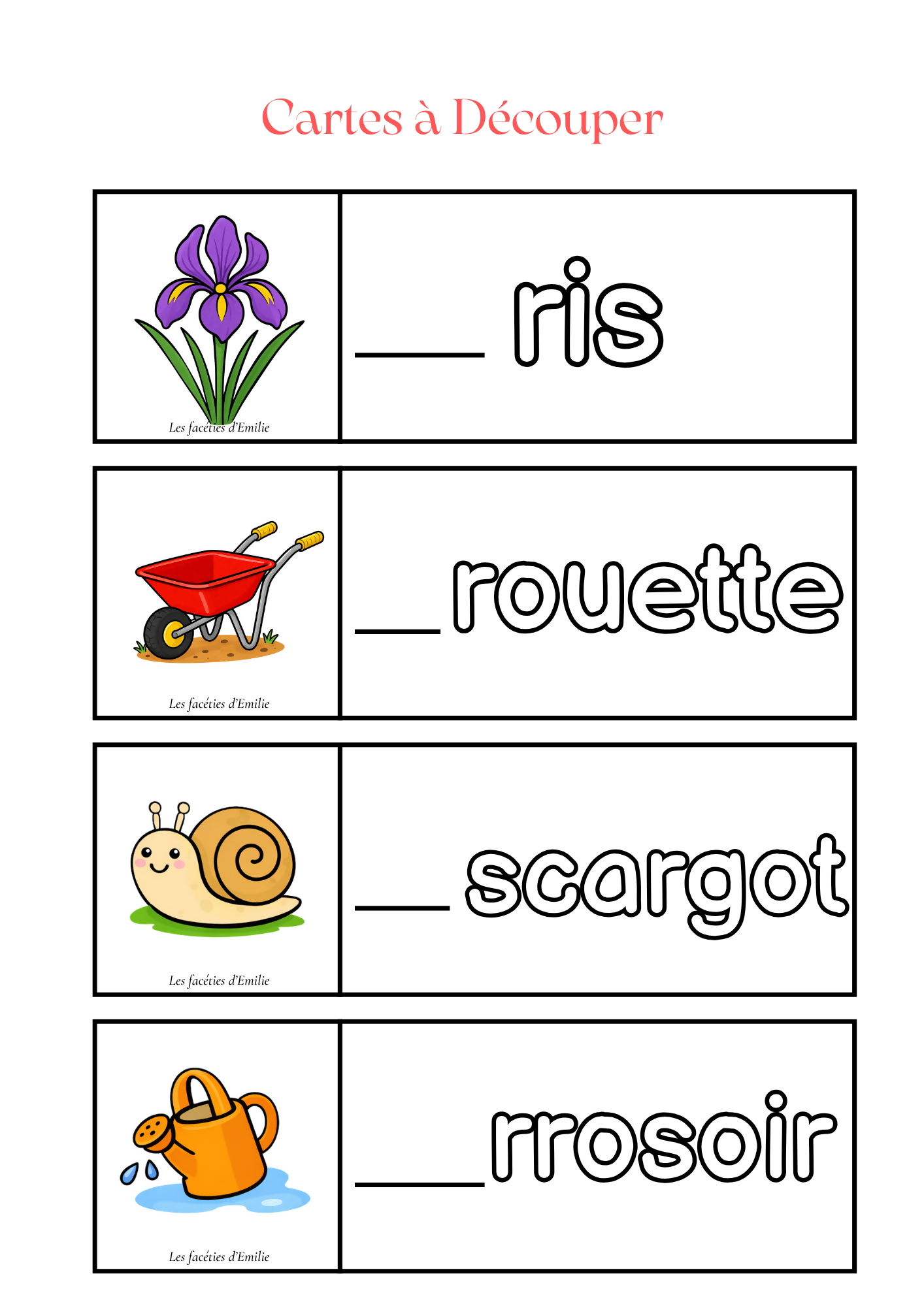 Phonologie Discrimination de la lettre initiale + Sous Main CAA