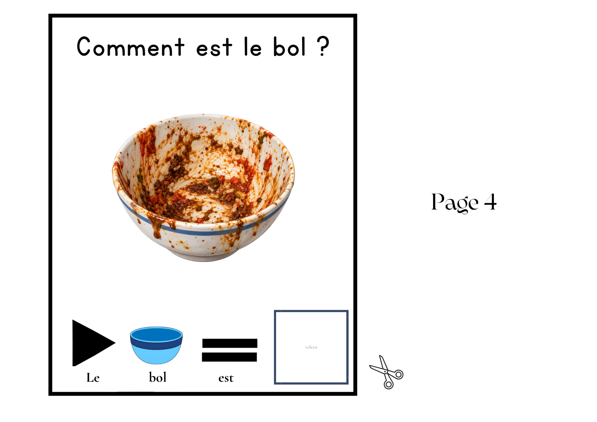 Livre Adapté en CAA, Adjectif "Sale"