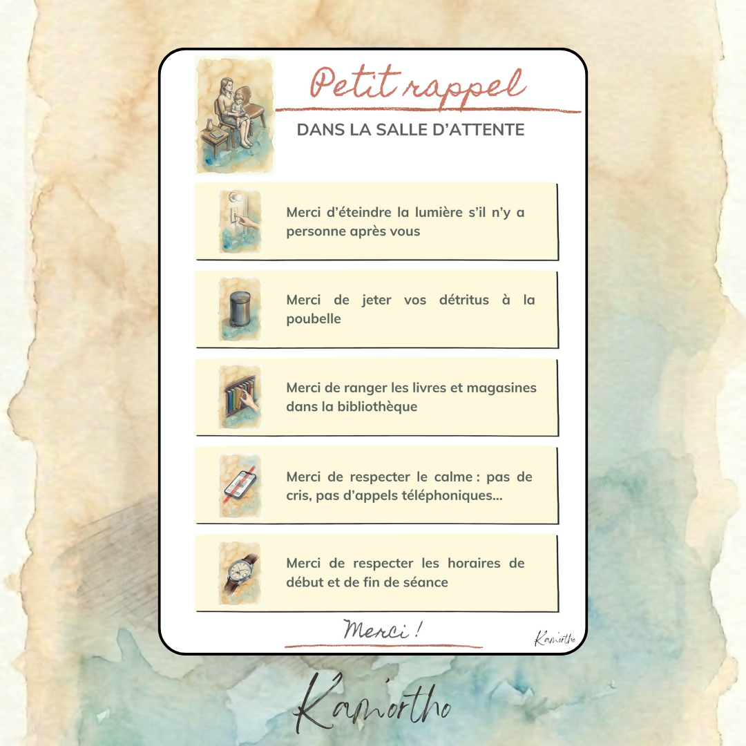 Affiche - règles de la salle d&