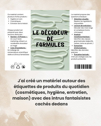 Le décodeur de formules