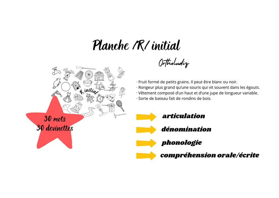 Planche /R/ initial