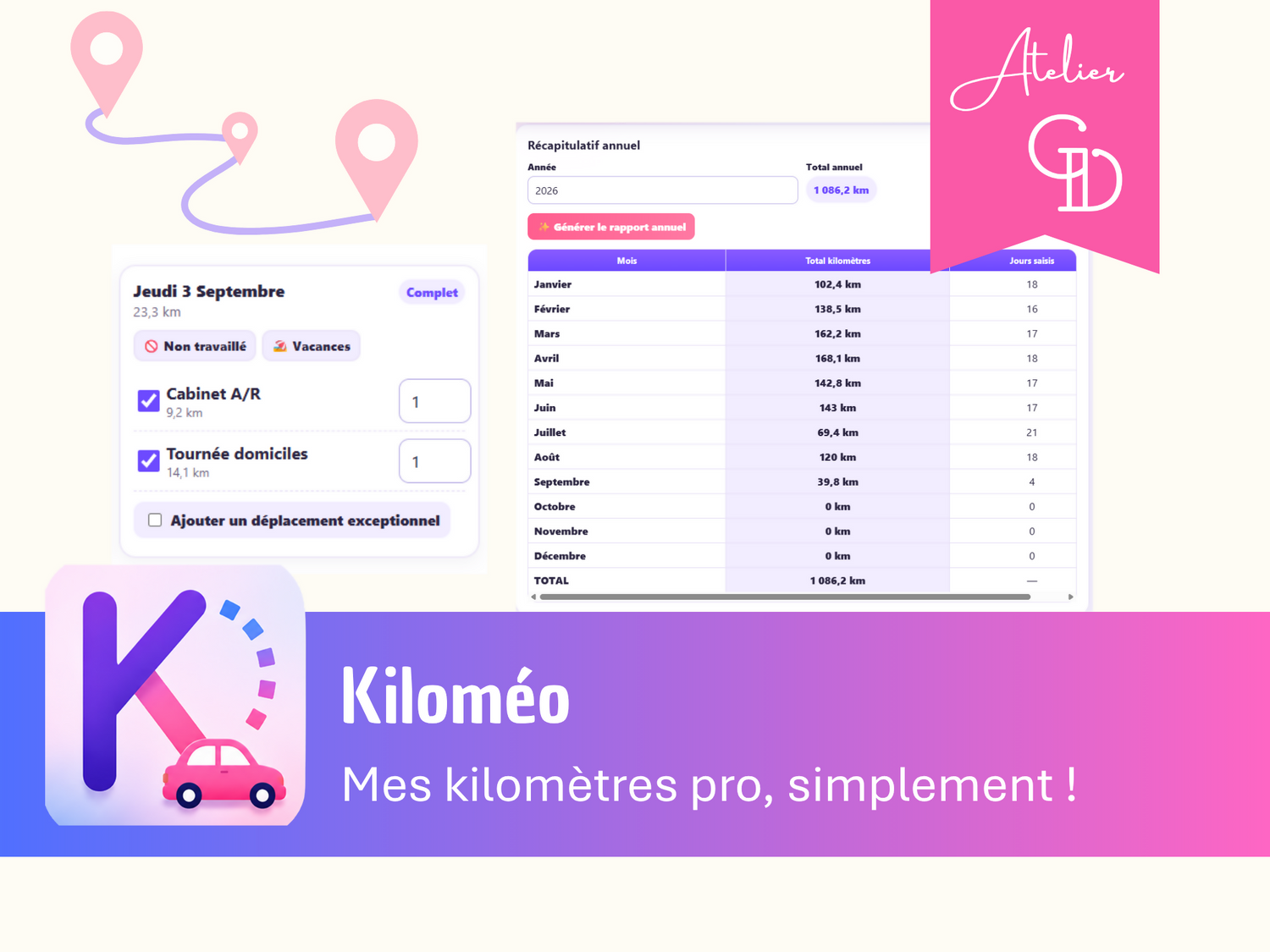 Kiloméo - Mes kilomètres pro simplement ! [OFFERT JUSQU&