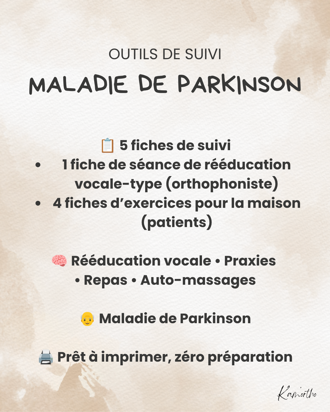 Outils de suivi - Parkinson