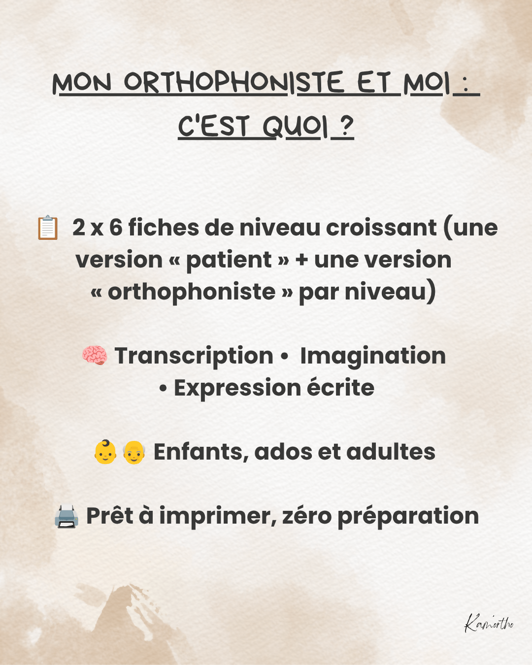 Mon orthophoniste et moi