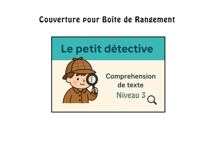 "Petits Détectives" Ensemble de cartes pour la Compréhension de texte simples