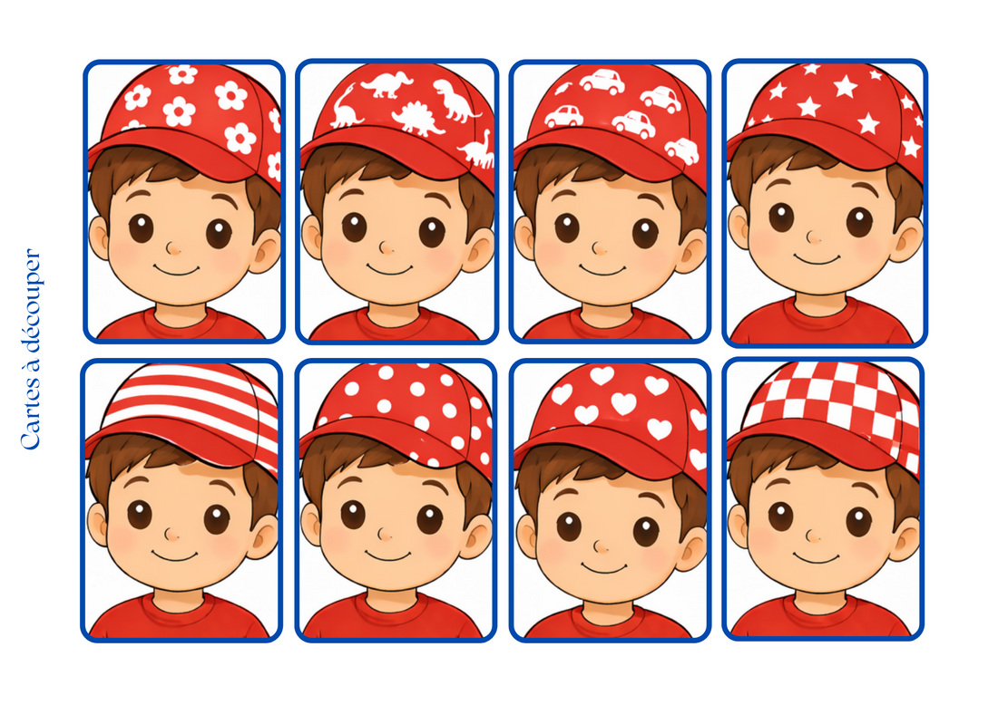 Compréhension de phrases simples : Les Casquettes
