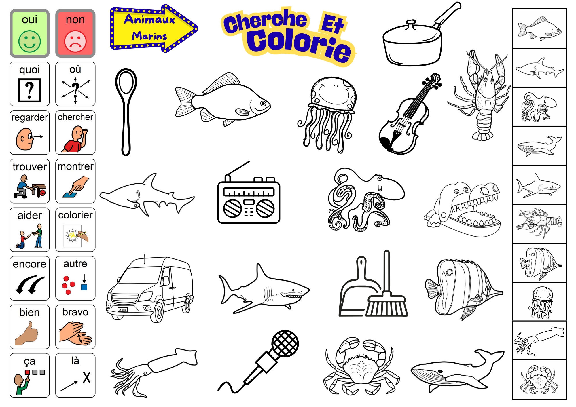 Cherche et Colorie CAA Niveau 1