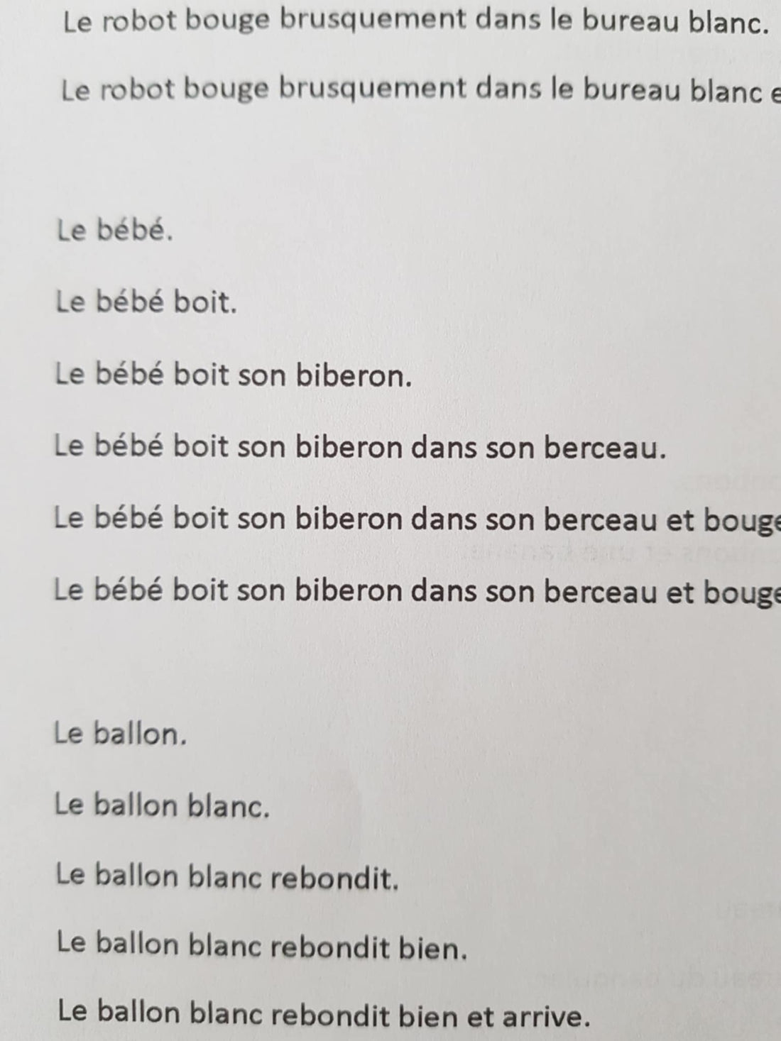 Phrases en pyramide [b]