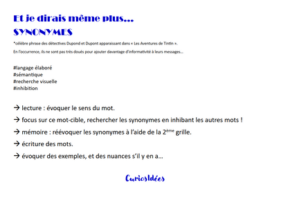 Et je dirais même plus...