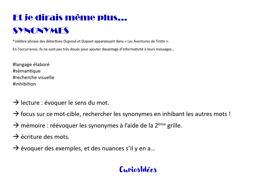 Et je dirais même plus...