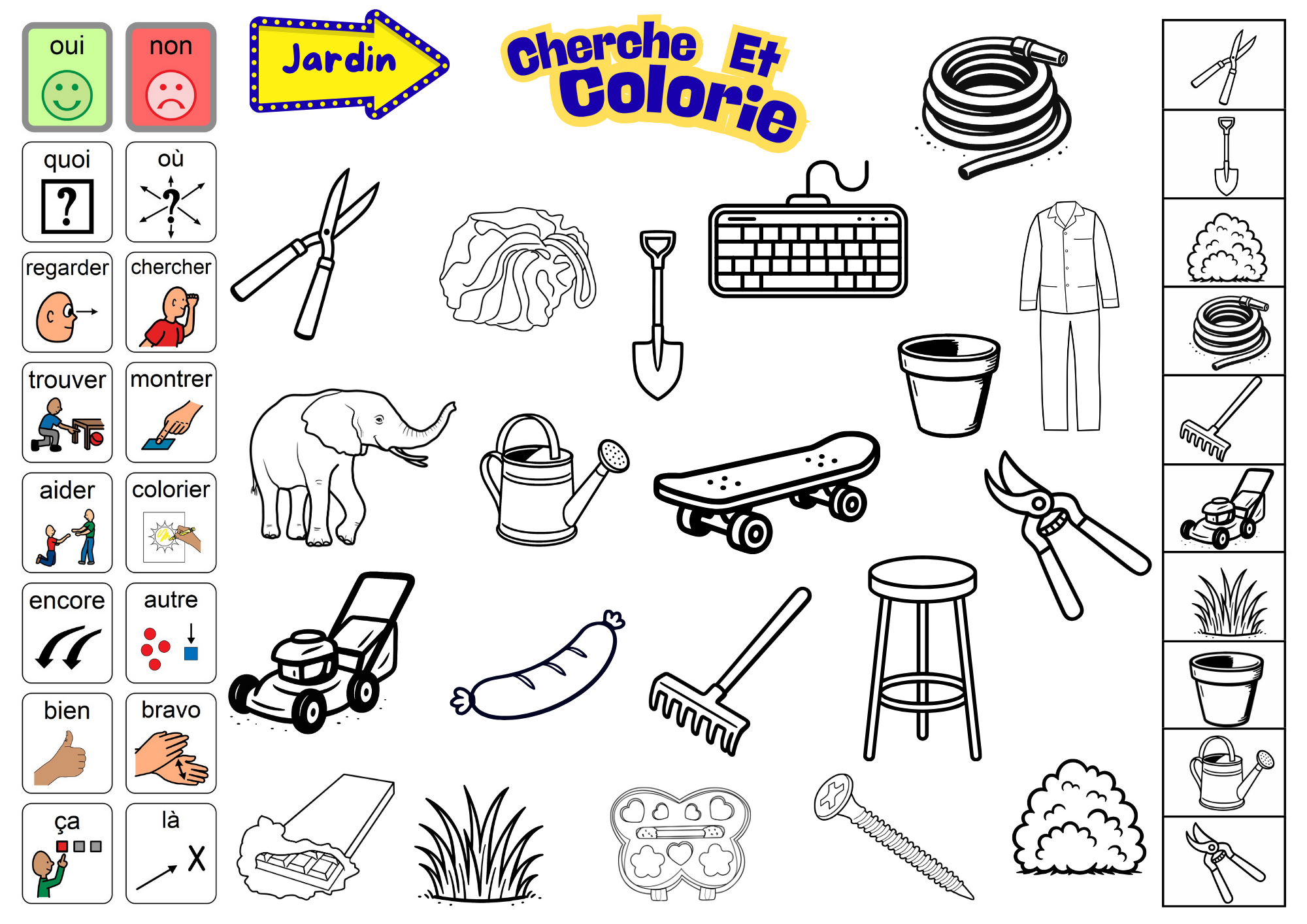 Cherche et Colorie CAA Niveau 1