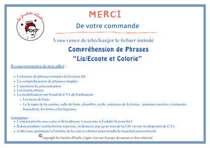 Lis/Ecoute et Colorie