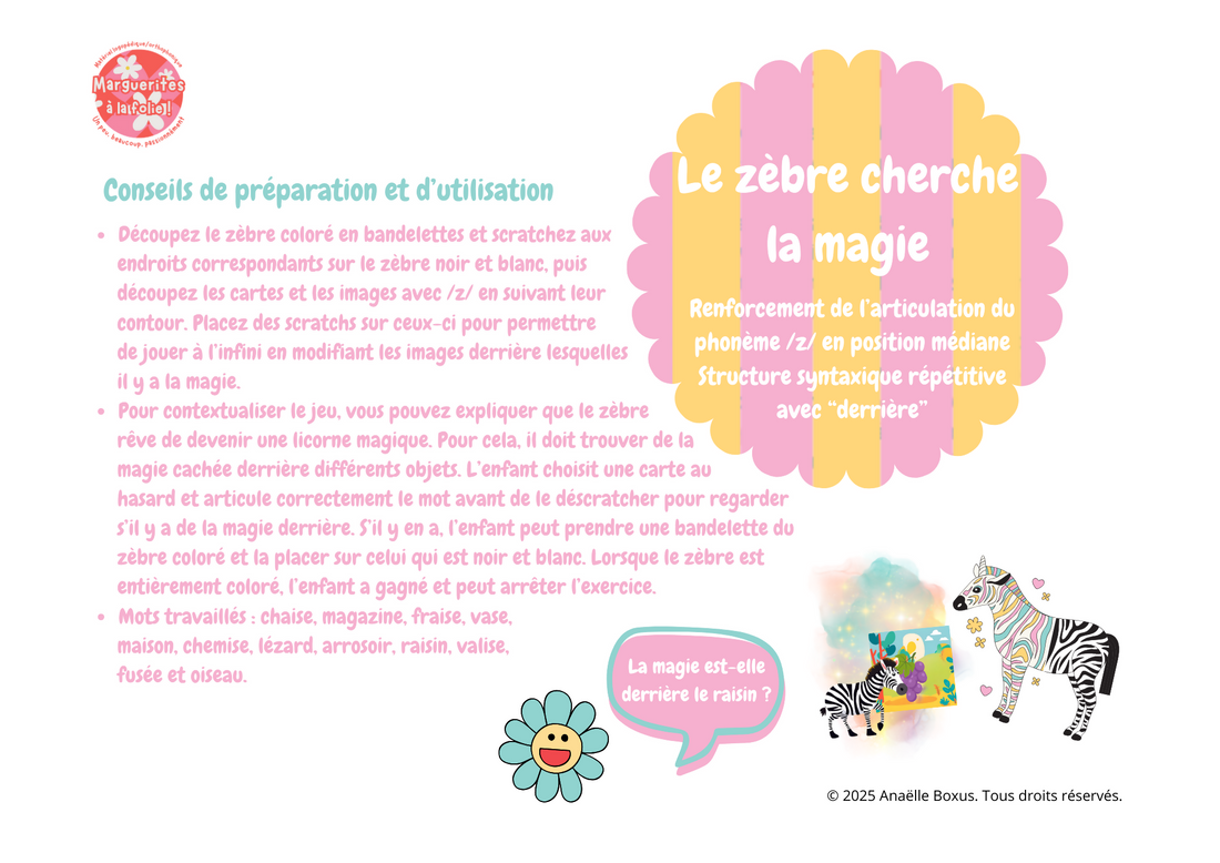 Le zèbre cherche la magie