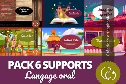 PACK 6 supports Langage oral