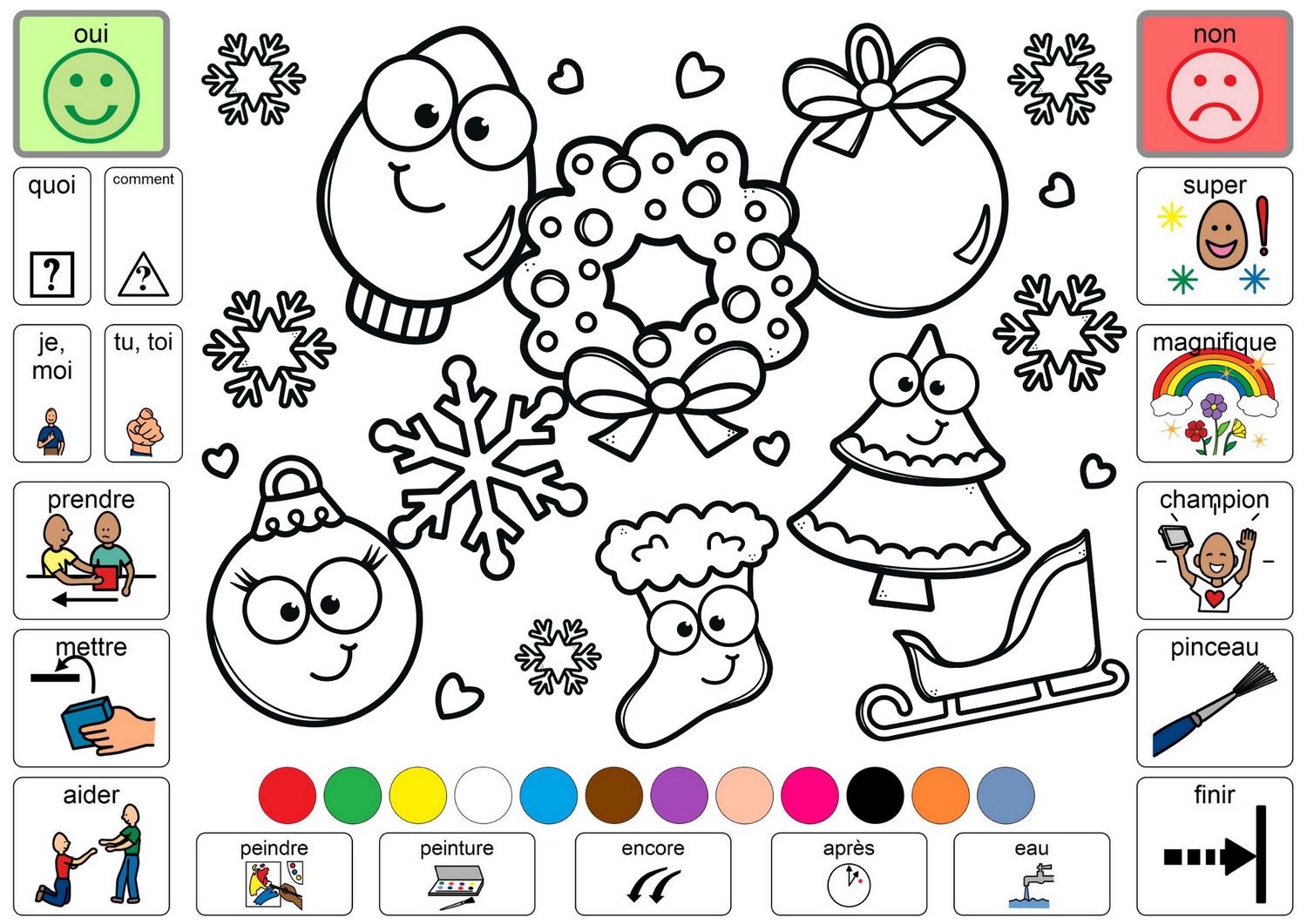 Coloriages CAA de Noël