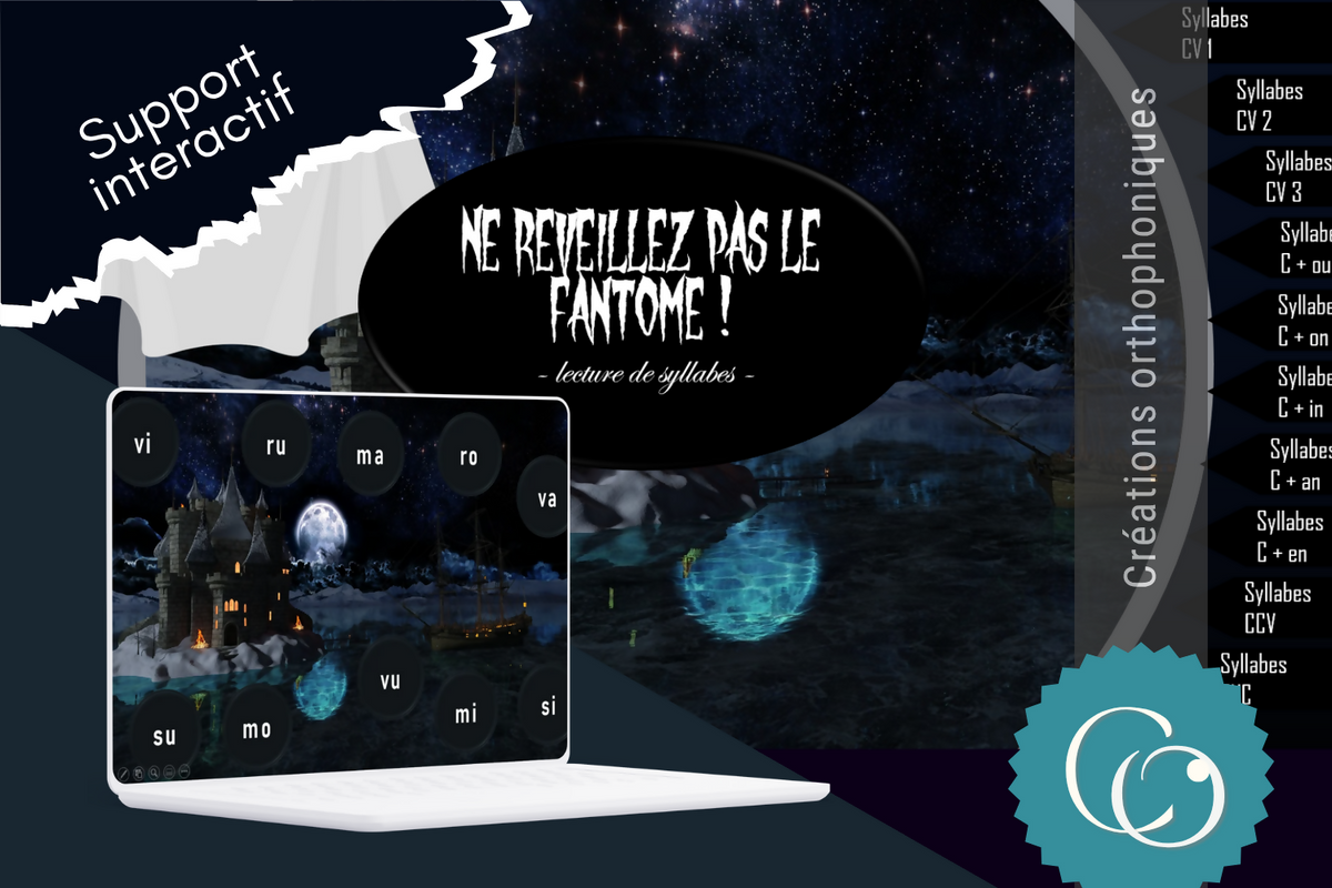 Ne réveillez pas le fantôme ! Lecture de syllabes - VERSION COMPLETE