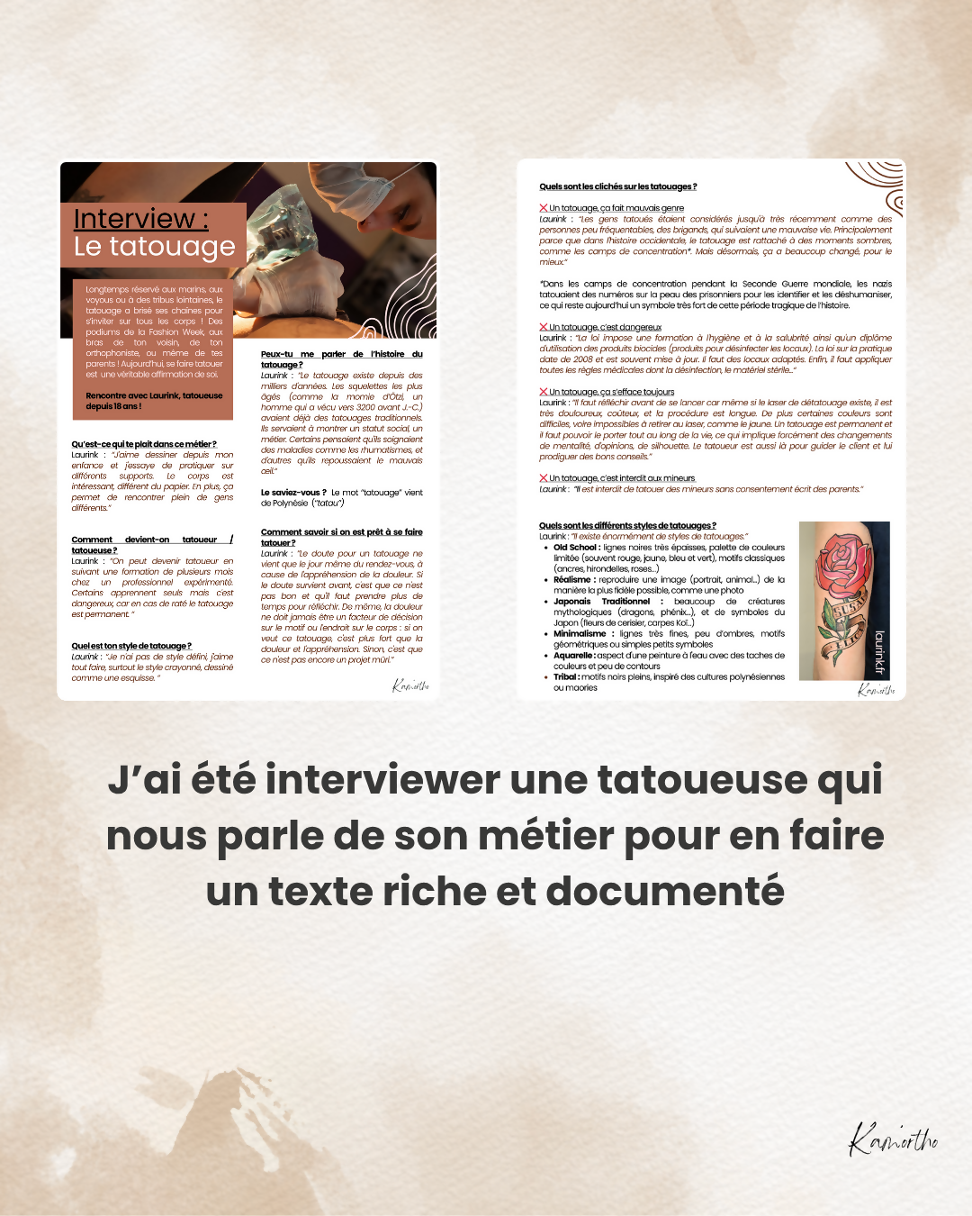 Interview - Le tatouage