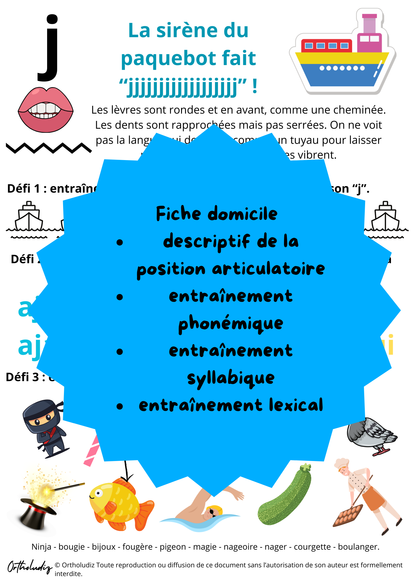 Fiche entraînement à domicile j médian