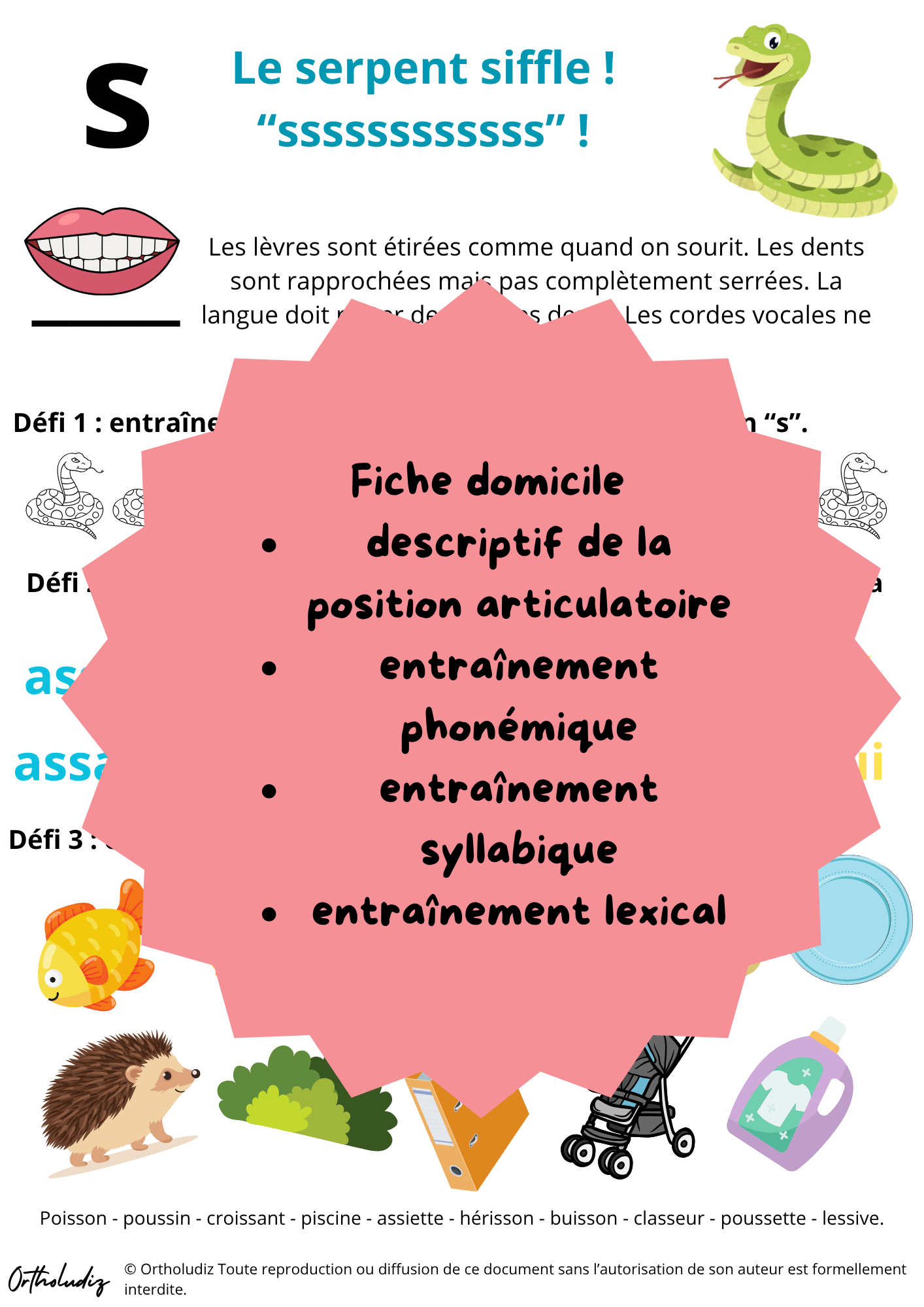 Fiche entraînement à domicile s médian