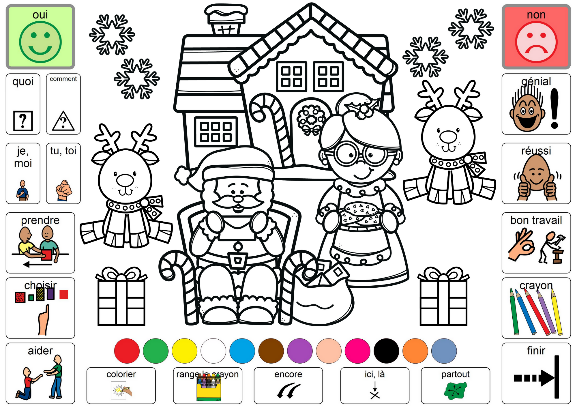 Coloriages CAA de Noël