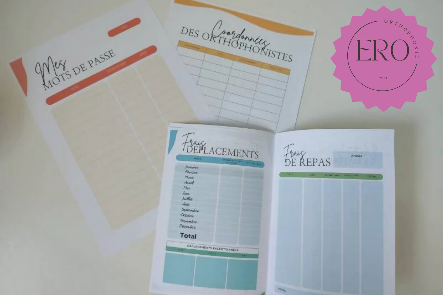 Livret Ma Petite Organisation (couleurs chaudes)