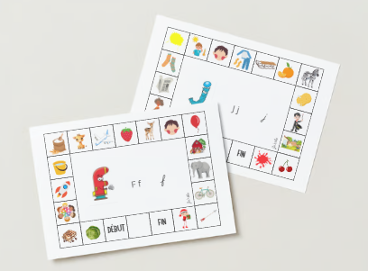 Jeux de plateaux conscience phonologique ([j]-[f]-[l]-[r])