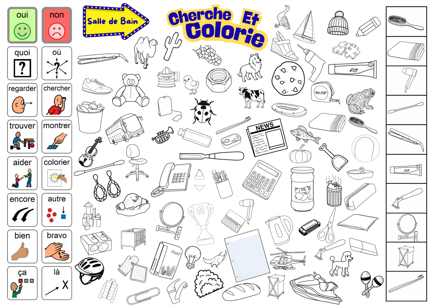 Cherche et Colorie, Activité CAA