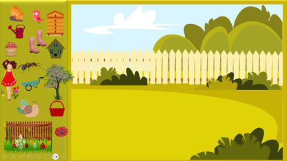 Bienvenue au jardin (différences, intrus, scènes à déplacer))