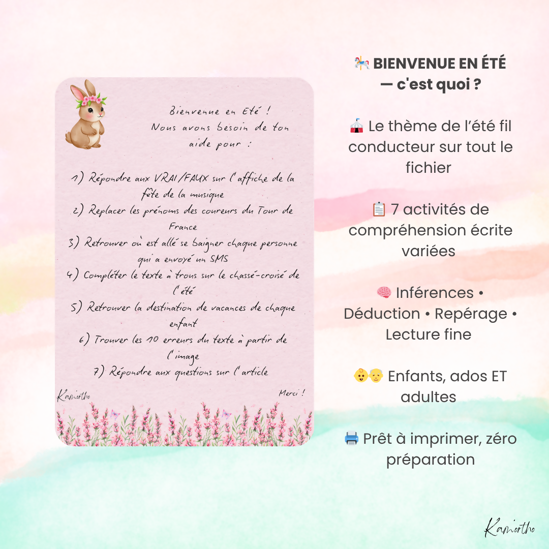 Bienvenue en été