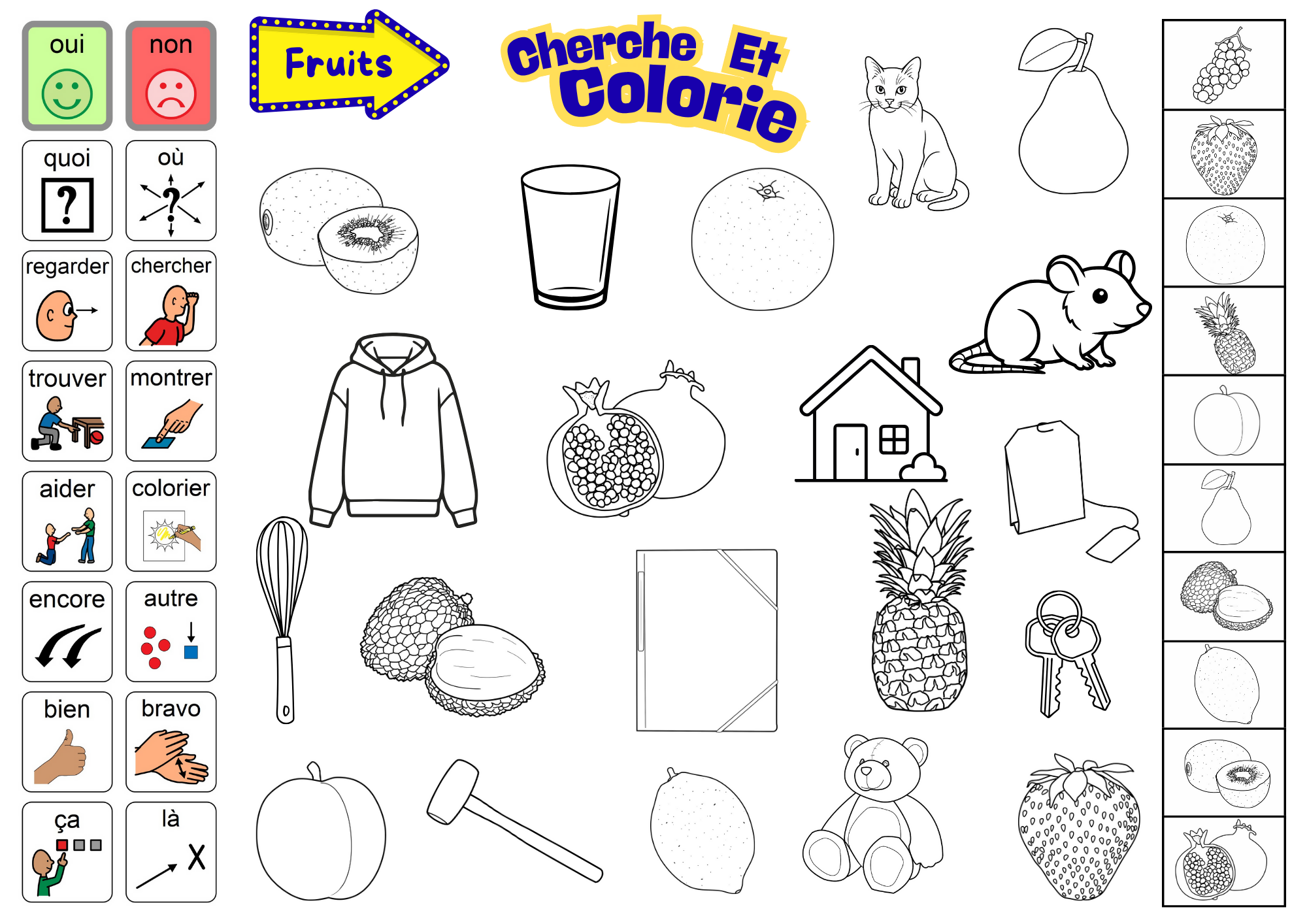 Cherche et Colorie CAA Niveau 1