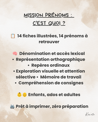 Mission prénoms