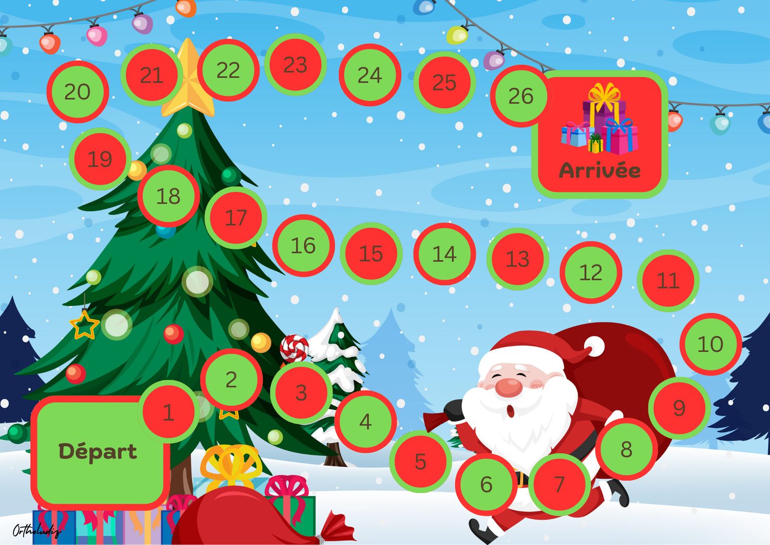 Plateau de jeu &quot;Noël&quot;