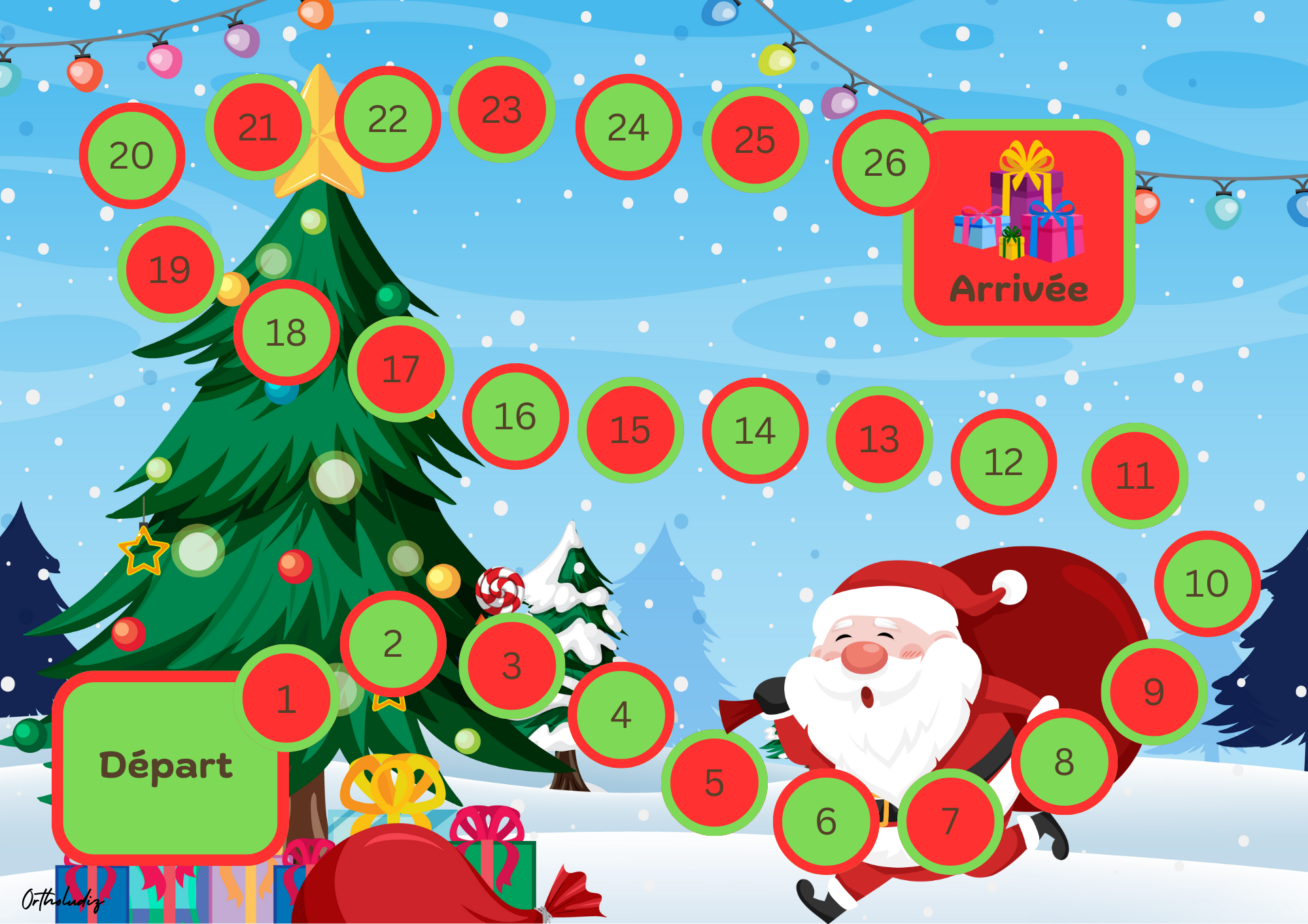 Plateau de jeu &quot;Noël&quot;