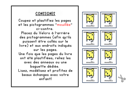 Livre Adapté en CAA, Adjectif "mouillée"