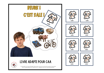 Livre Adapté en CAA, Adjectif "Sale"