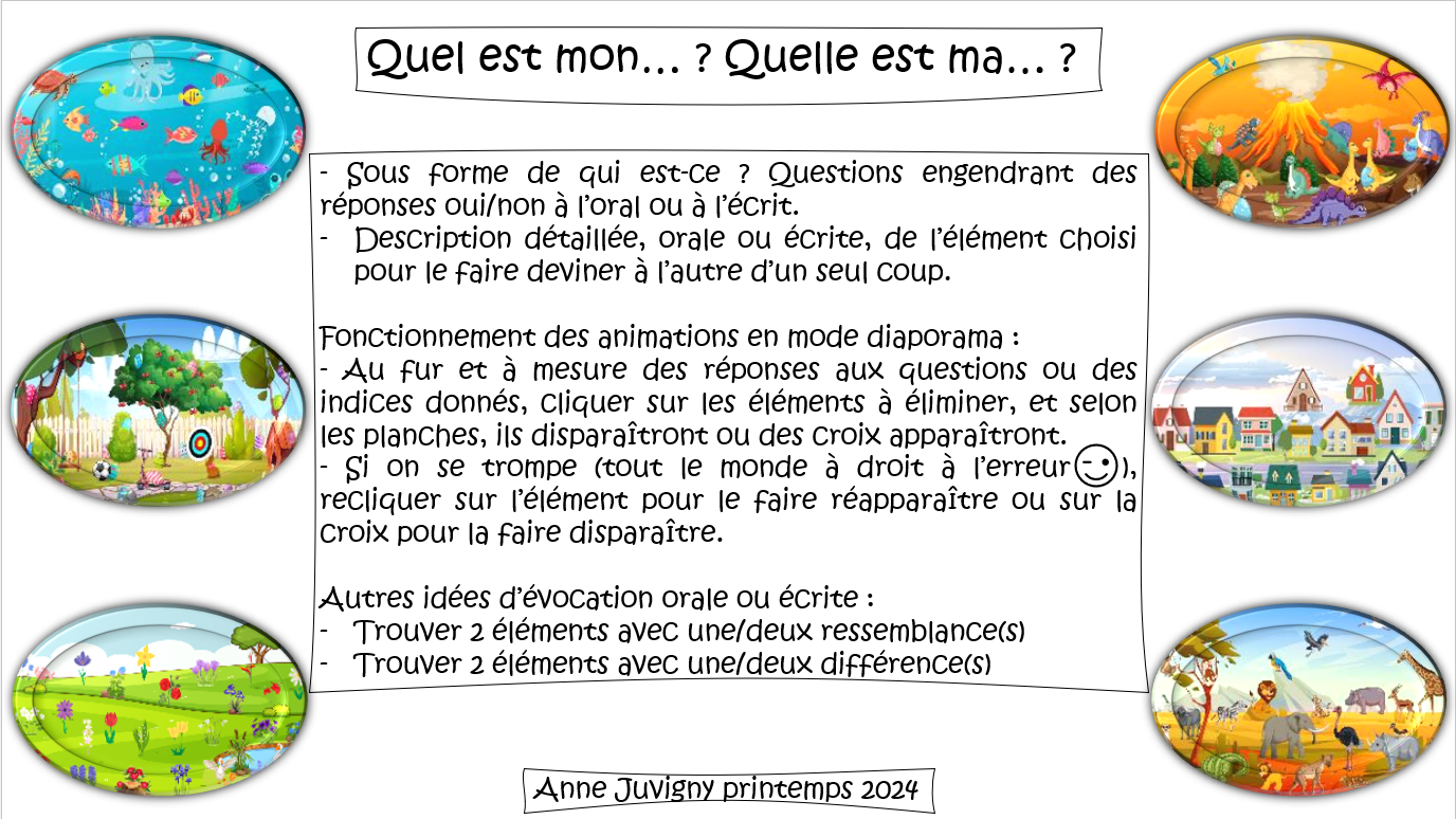 Boîte de Quel est mon...? Quelle est ma...?