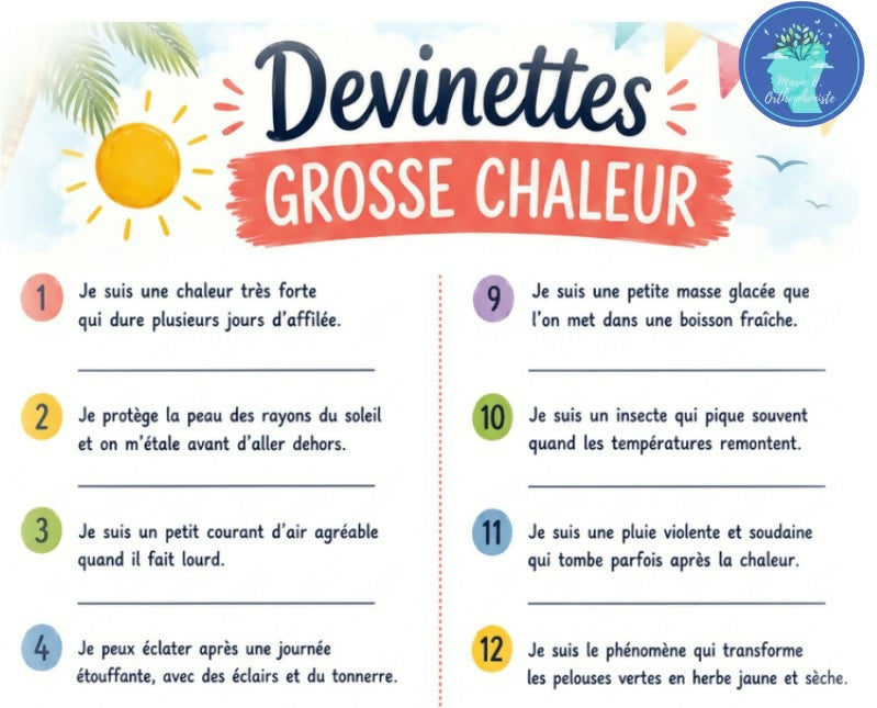Devinettes grosse chaleur