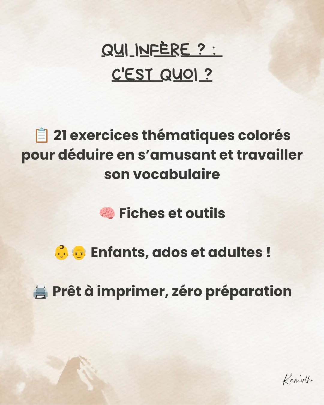 Qui infère ? + BONUS