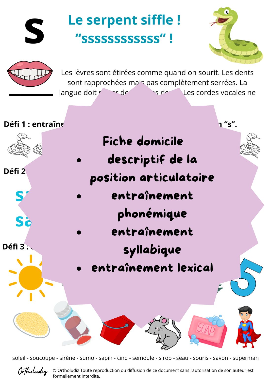 Fiche entraînement à domicile s position initiale