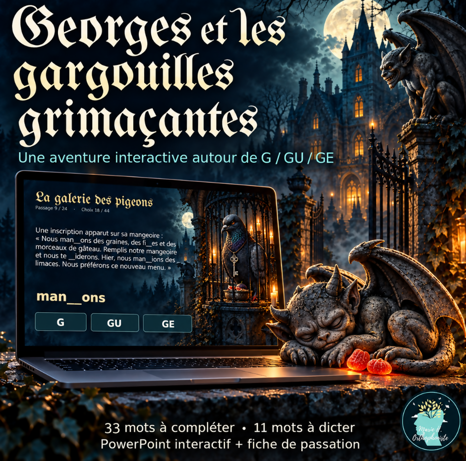 Georges et les gargouilles grimaçantes (graphie G)